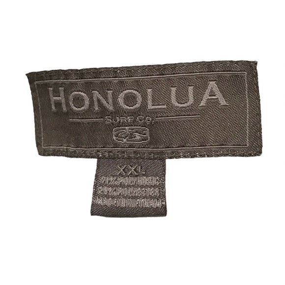 Honolulu Surf Co Mens Hawaiian button up gray Palm leaf floral Shirt sz XXL - Picture 8 of 9